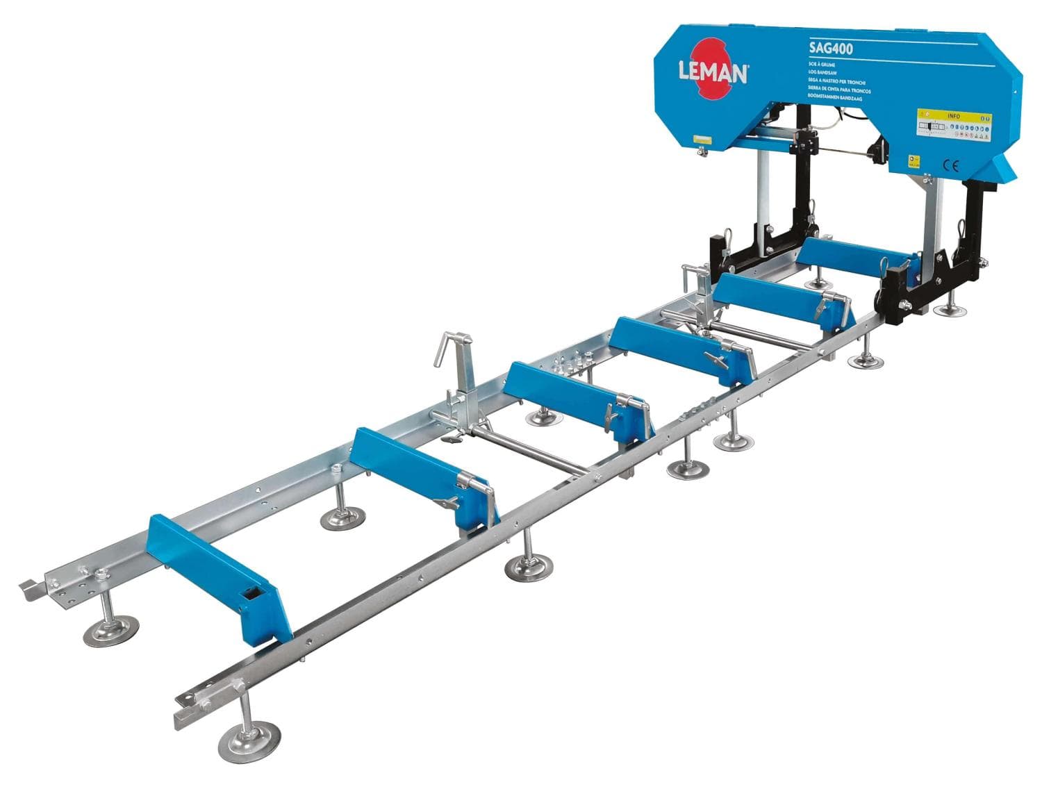 Leman SAG400 – Scierie mobile électrique compacte 230 V – Diamètre de bûche 400 mm – Puissance 2200 W