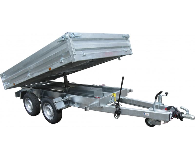 Remorque benne relevage électrique – PTAC 2500 kg (322×170 cm) Double – Lider 39610PE