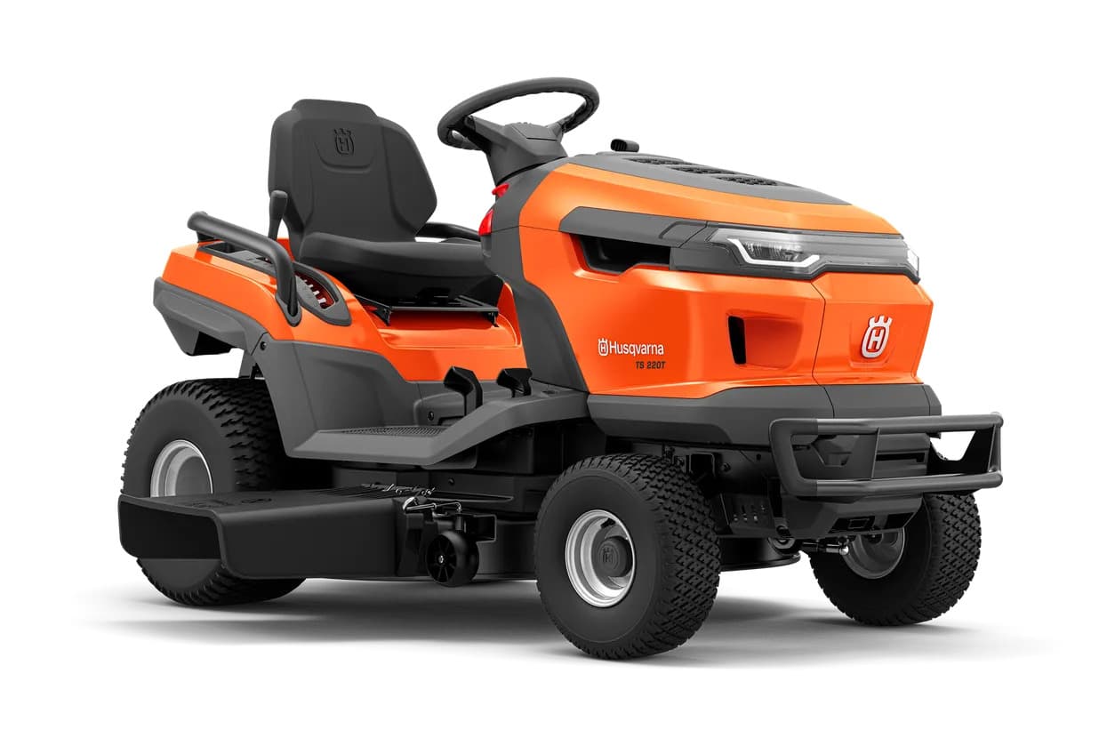 Tondeuse autoportée Husqvarna TS 220T à 2 cylindres – Éjection latérale – Coupe 108 cm