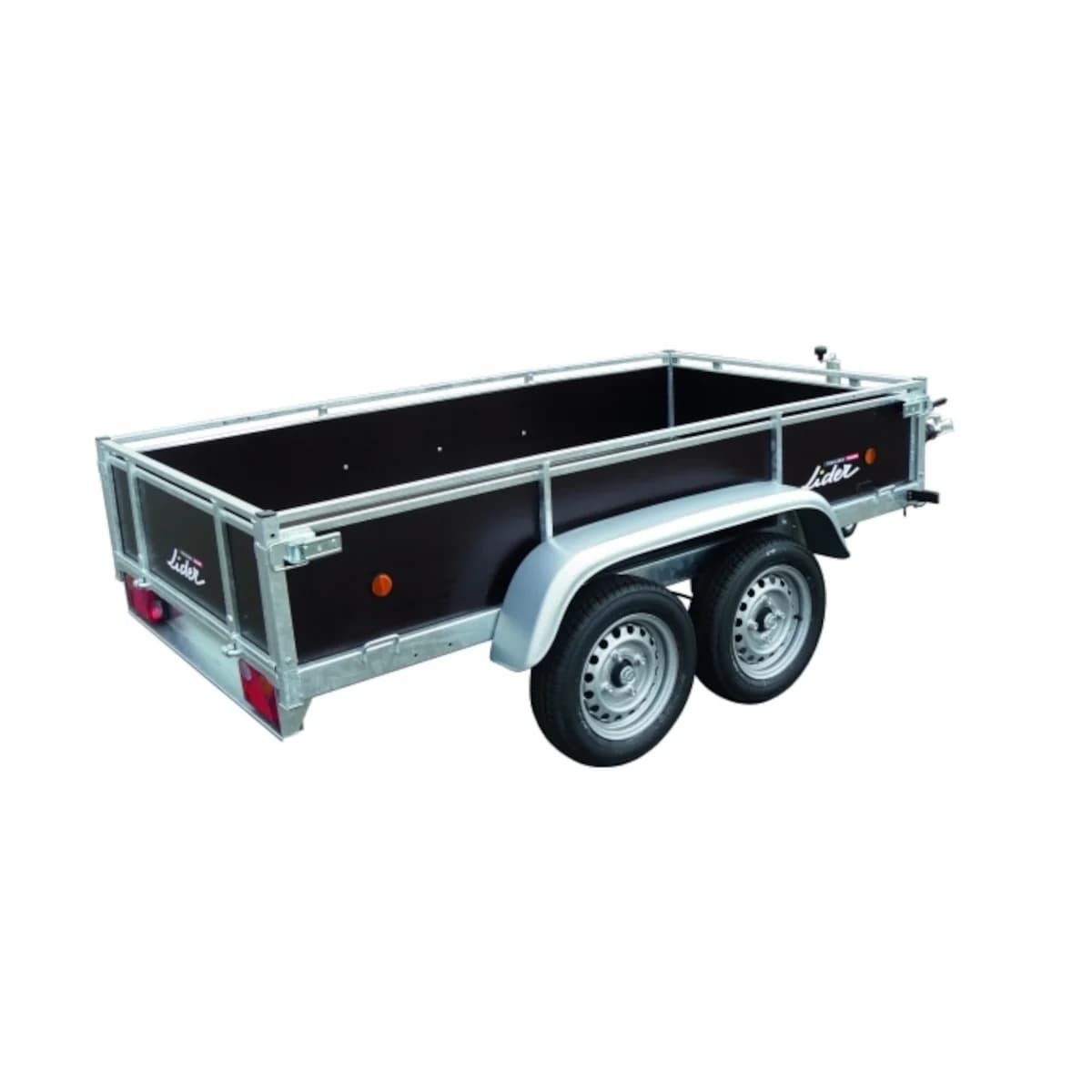 Remorque bois double essieu freinée PTAC 1300 kg Lider 41480