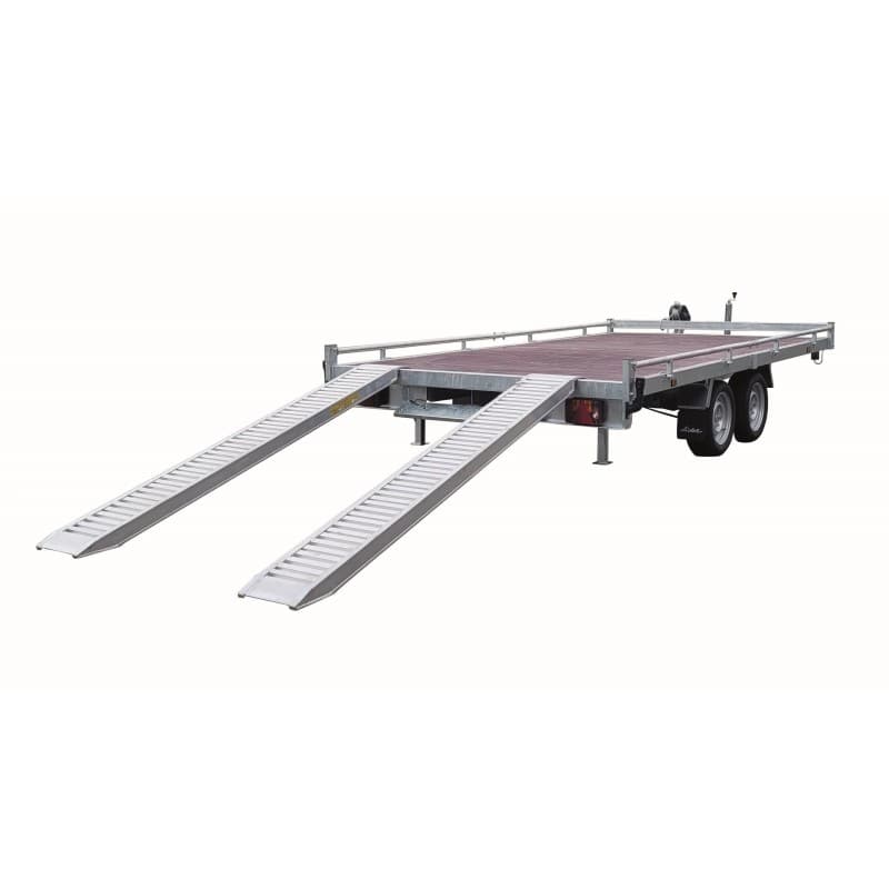 Remorque Lider 43650F-PC plateau fixe roues dessous 4 m avec pack complet