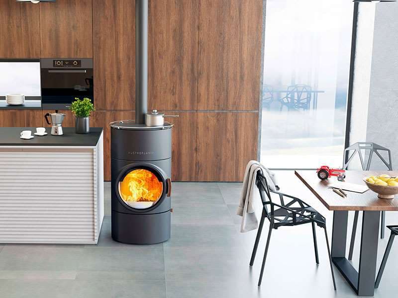 Austroflamm Clou Compact Cook m/ rail, justerbare bein, topputtak