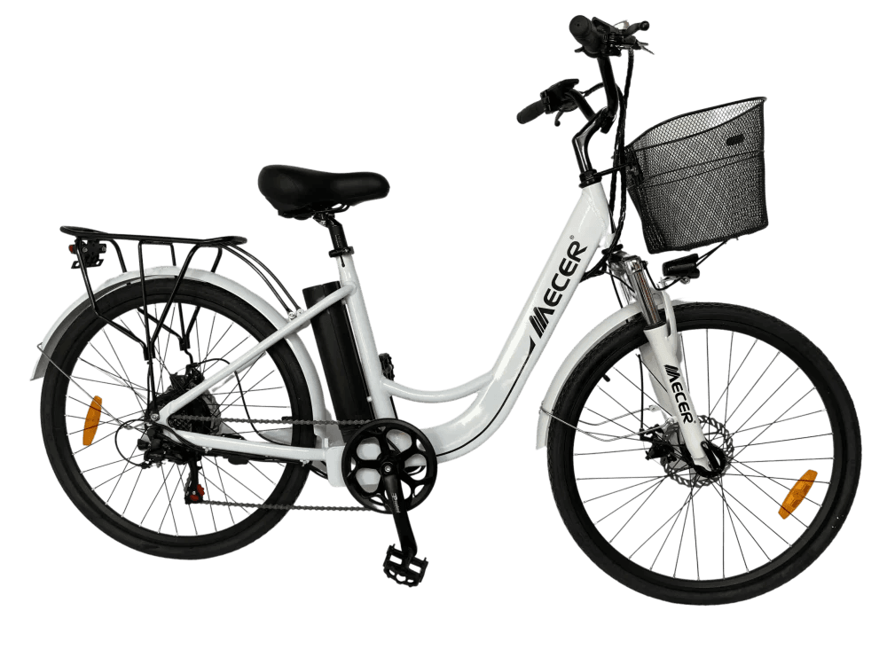 MECER Vélo électrique de ville 25km/h - Blanc