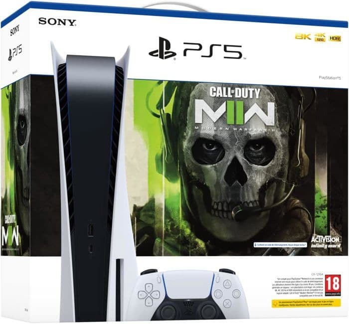 CONSOLE PS5 STANDARD + JEU CALL OF DUTY MODERN WARFARE 2