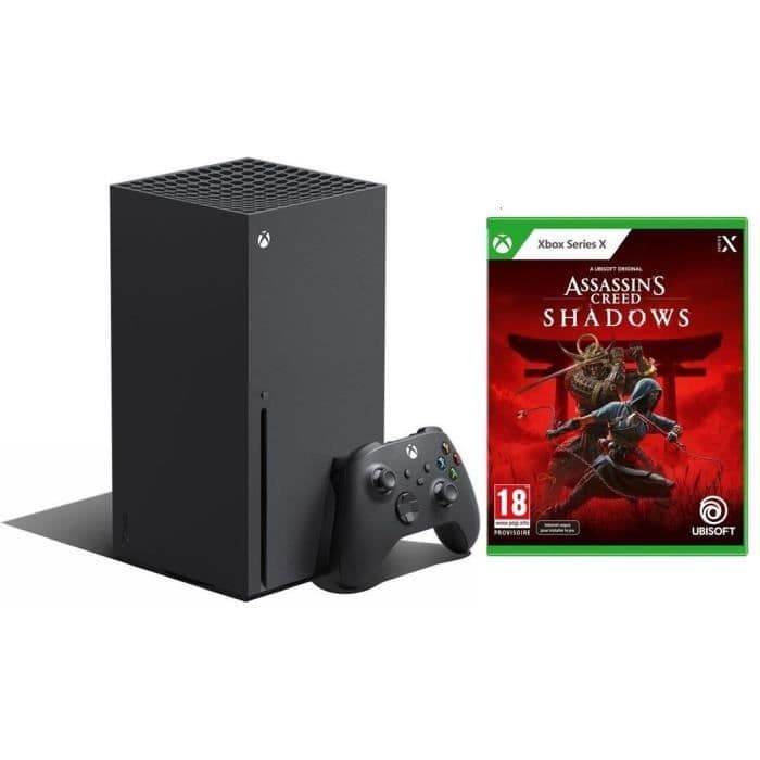 Console Xbox Series X 1To Noir + Assassin's Creed Shadows - Jeu Xbox Series X