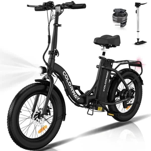 COLORWAY BK6G - Vélo électrique pliable 20″ - 36V 12Ah 250W - Noir