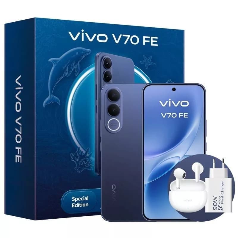 Smartphone Vivo V70 FE 8GB/ 512GB/ 6.83’/ 5G/ Azul/ Incluye Cargador + Auriculares
