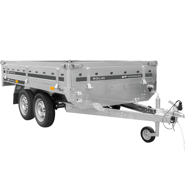Remolque De Dos Ejes 254×151 Con Ruedas Unitrailer Solid 250/2 Dmc 750 Kg