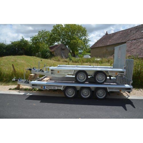 Vlemmix Porte-engin 400 x 180 PTAC 3500 kg 3 essieux 3Ă1500 kg