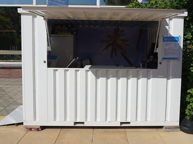 Container bar pliable 3 x 2 mĂštres Blanc RAL 9016