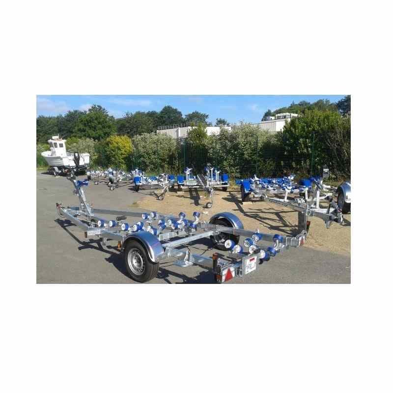 Porte bateau immergeable SUN WAY D1611 PTAC : 1000Kg - Kit rouleaux 1 essieu