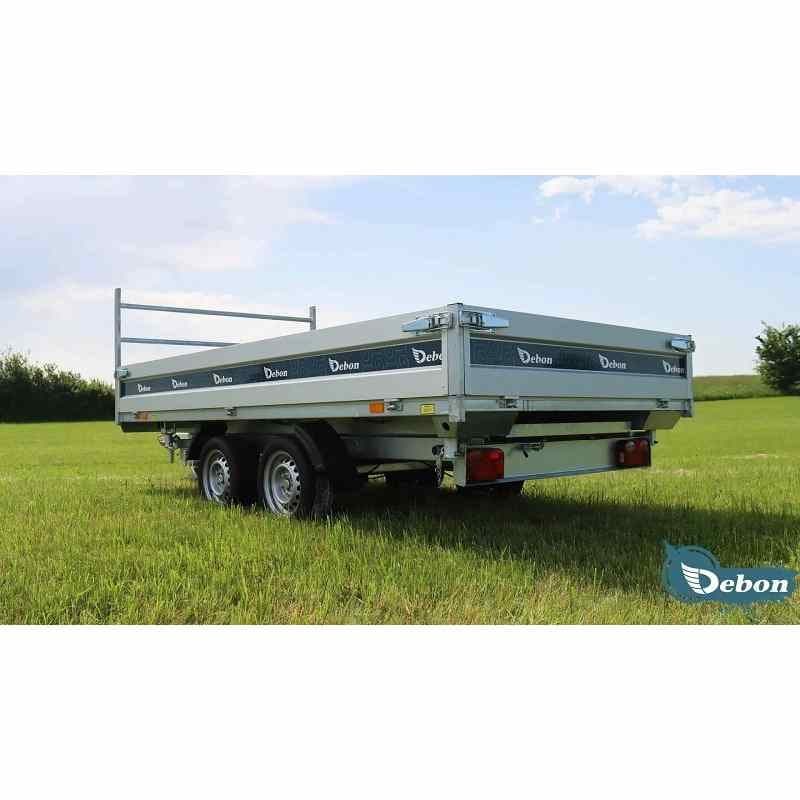 Remorque benne 3500 Kg DEBON PW3.6 TRI-BENNE – 3,60 X 1,80M – 3500 KG ÉLECTRIQUE