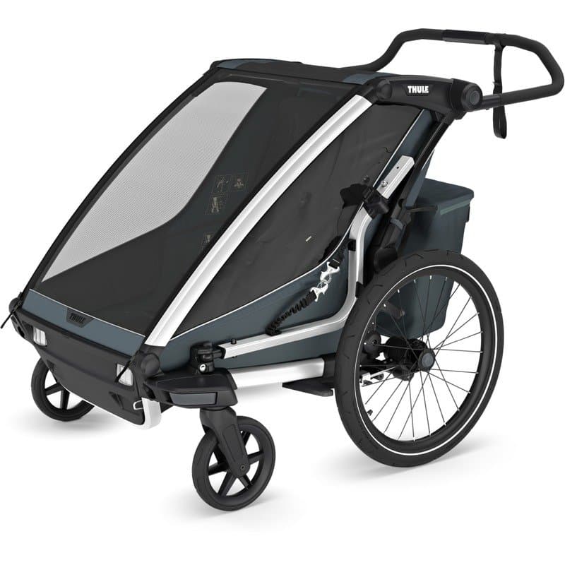 Thule Remorque Vélo pour 2 Enfants - Chariot Cross 2 Double - dark slate