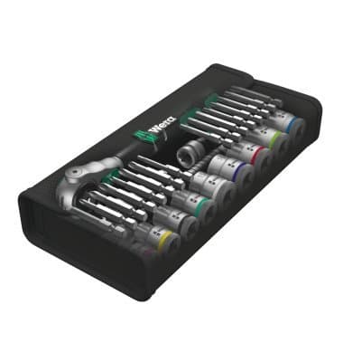 Wera 8100 SB 6 Zyklop Speed- Knarrensatz, 38 Antrieb, metr