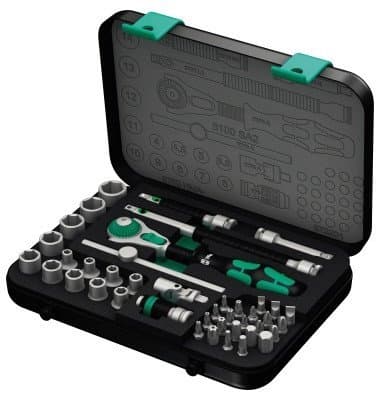 Wera Ratschenkasten Steckschlüsselsatz Zyklop 8100 05003533001 1/4" (6.3 mm) klein 42 teilig