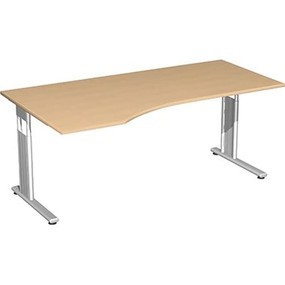 geramöbel - Schreibtisch Flex links S-617306-BS C-Fuà buche/silber
