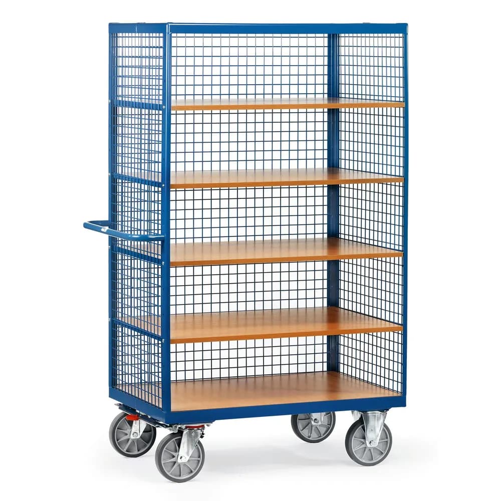 fetra® - Kastenwagen 3393, Gitterwände, TPE-Reifen, Tragkraft 750kg