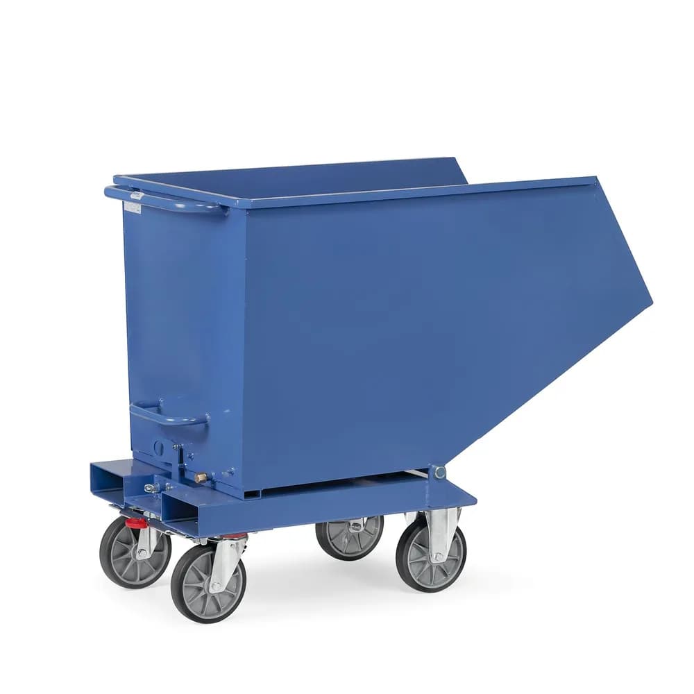fetra® - Muldenkipper 4703 mit Ablasshahn, 600 Liter, Tragkraft 750kg