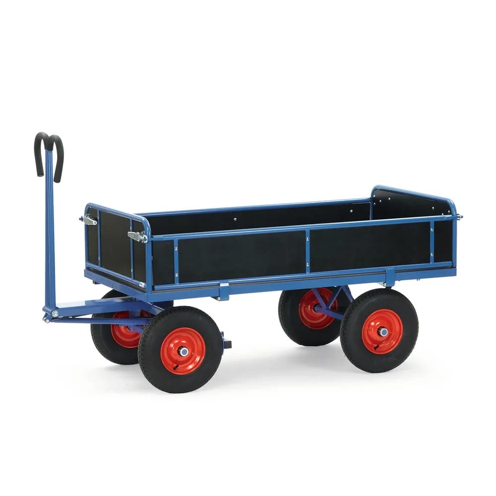 fetra® - Handpritschenwagen 6456L mit Zugöse, Luftreifen, Tragkraft 1.250kg
