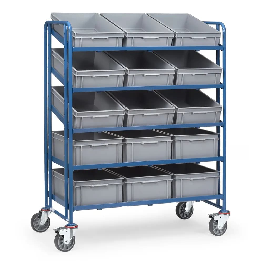 fetra® - Eurokastenwagen 1398, mit 15 Kästen, Tragkraft 300kg