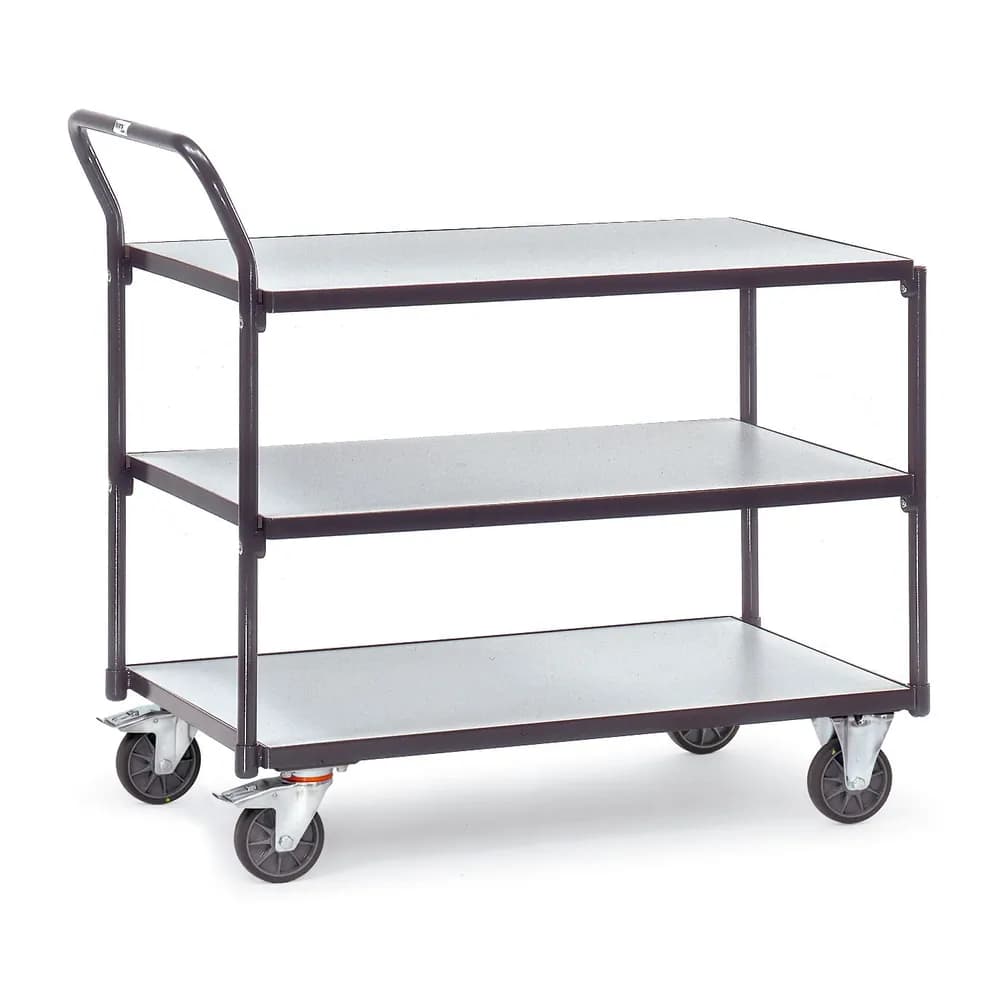 fetra® - ESD-Tischwagen 1850, 3 Ebenen, Tragkraft 300kg