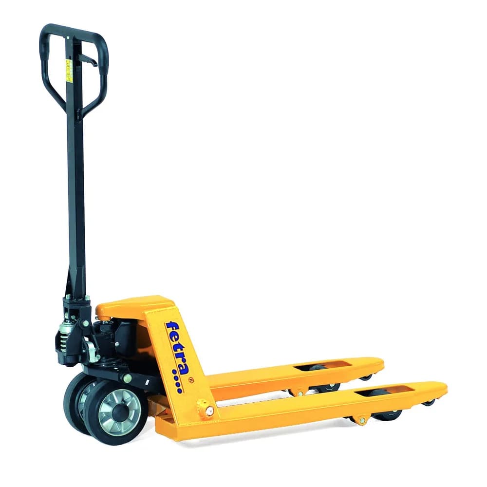 fetra® - Gabelhubwagen 2118, kurz, Nylonrollen / Gummiräder, Tragkraft 2.500kg