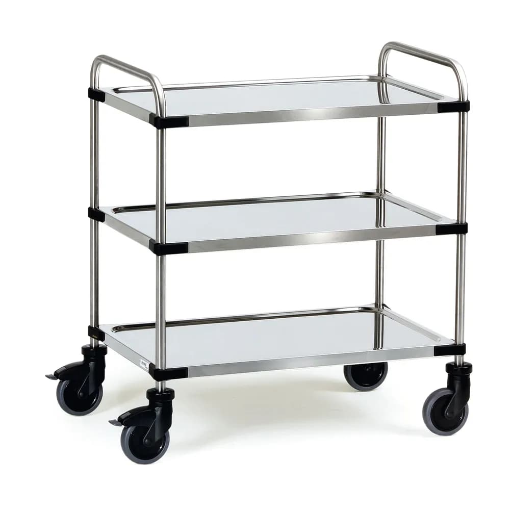 fetra® - Edelstahl-Servierwagen 5019, Tragkraft 150kg