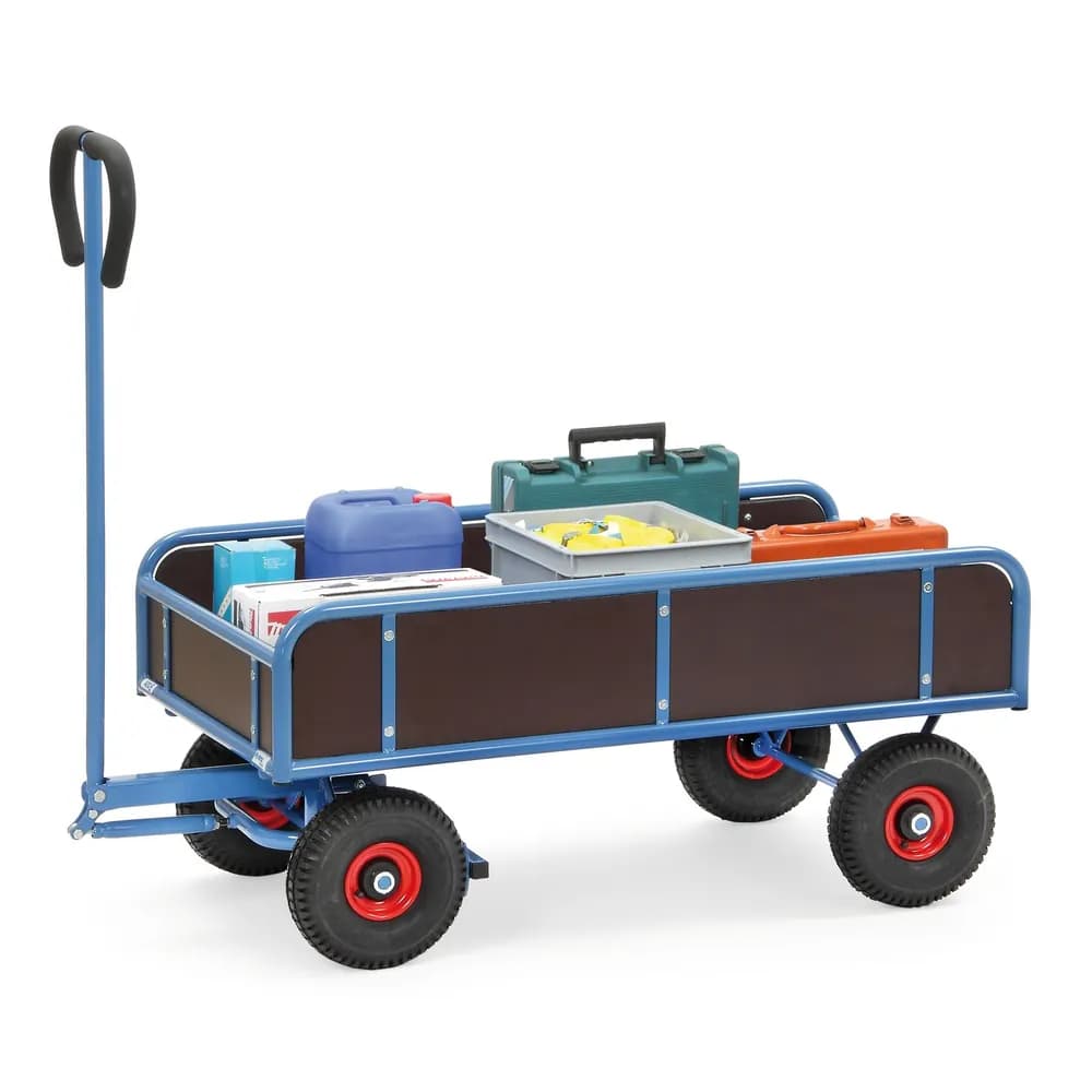 fetra® - Handwagen 4124, 4 Räder mit Luftreifen, Tragkraft 500kg