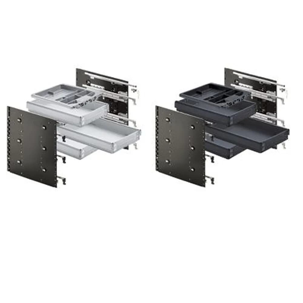 HETTICH - Büromöb.-Container-Set,mit Dämpfung Silent System,Systema Top 2000 9081713,Stahl