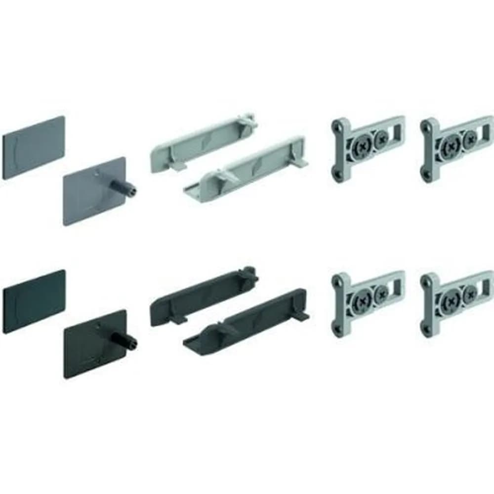HETTICH - Büroschrankzargen-Verbind.-/Fkt.elem., Silent System 40 9209871, aluminiumoptik
