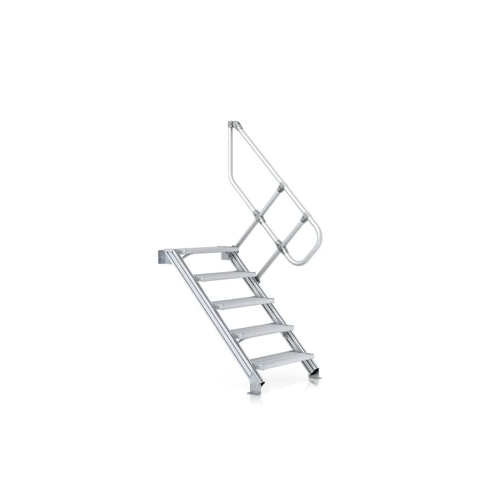 ZARGES - Treppe 15 Stufen, 60°, Stufenbreite 600mm, einseitiger Handlauf