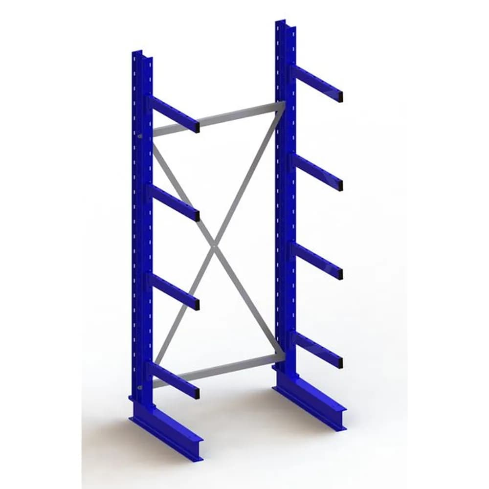 META® - KR Grundregal IPE140 einseitig 2500 x 1000 x 600 RAL 5010 je 4 Kragarme