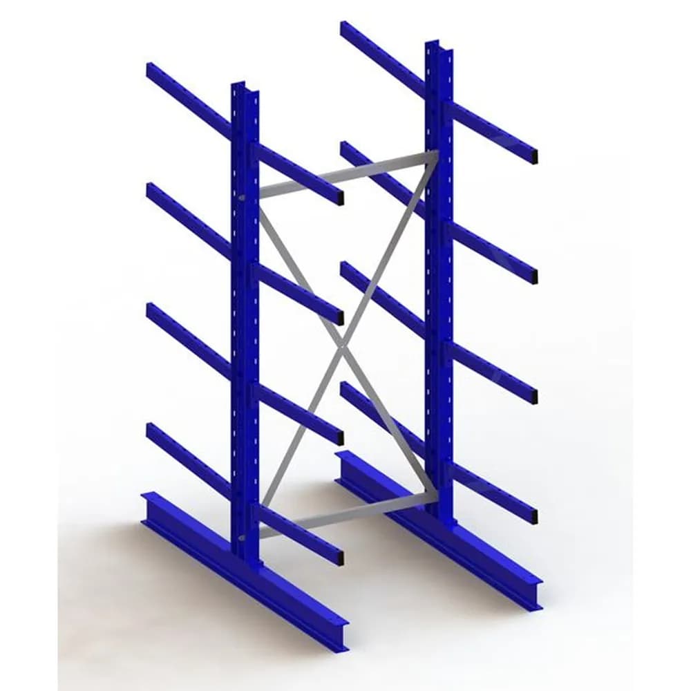 META® - KR Grundregal IPE140 doppelseitig 2500 x 1000 x 1600 RAL 5010 je 8 Kragarme