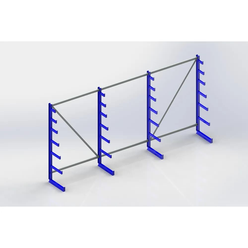 META® - L.gutreg. eins. 4x6 Arme 2000x4050x500mm Stahl geschw. 1080kg/Feld 150kg/Fach