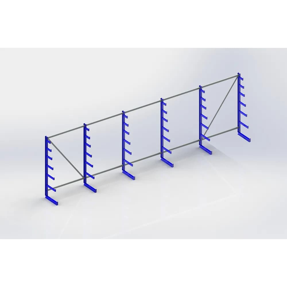 META® - L.gutreg. eins. 6x6 Arme 2000x6750x500mm Stahl geschw. 1080kg/Feld 150kg/Fach