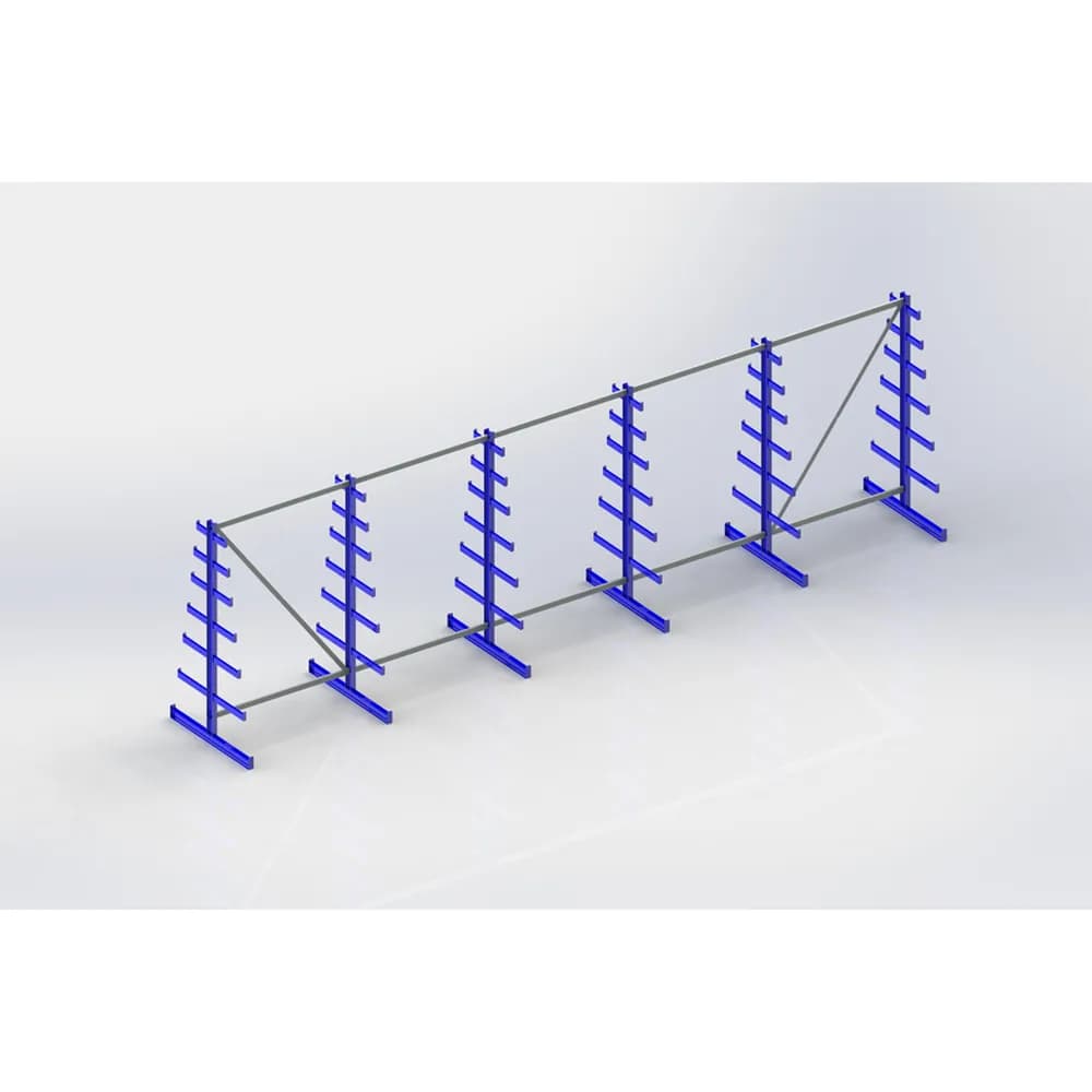 META® - L.gutreg. zweis. 6x6 Arme 2000x6750x500mm Stahl geschw. 1080kg/Feld 150kg/Fach