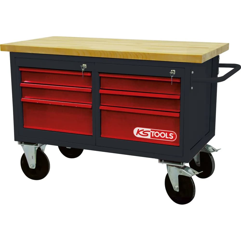 KSTOOLS® - Fahrbare Werkbank mit 6 Schubladen
