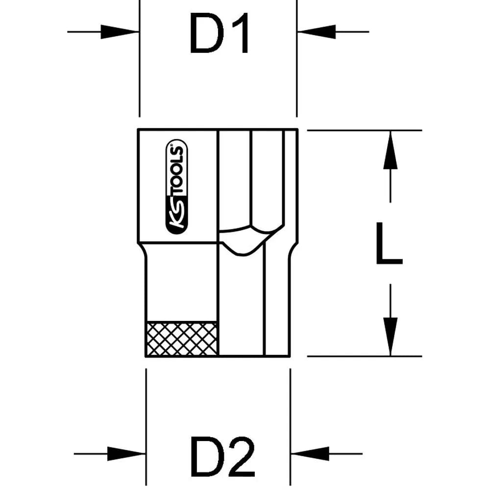 KSTOOLS® - 1.1/2" BRONZEplus Steckschlüsseleinsatz, 6-kant, 85mm