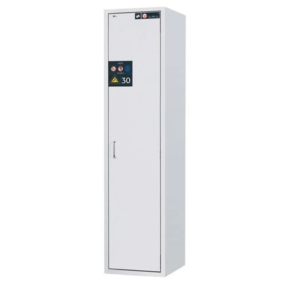 asecos® - asecos Gasflaschenschrank feuerbeständig G30, 2 x 50 l Flaschen, B 600 mm, Tür rechts, grau
