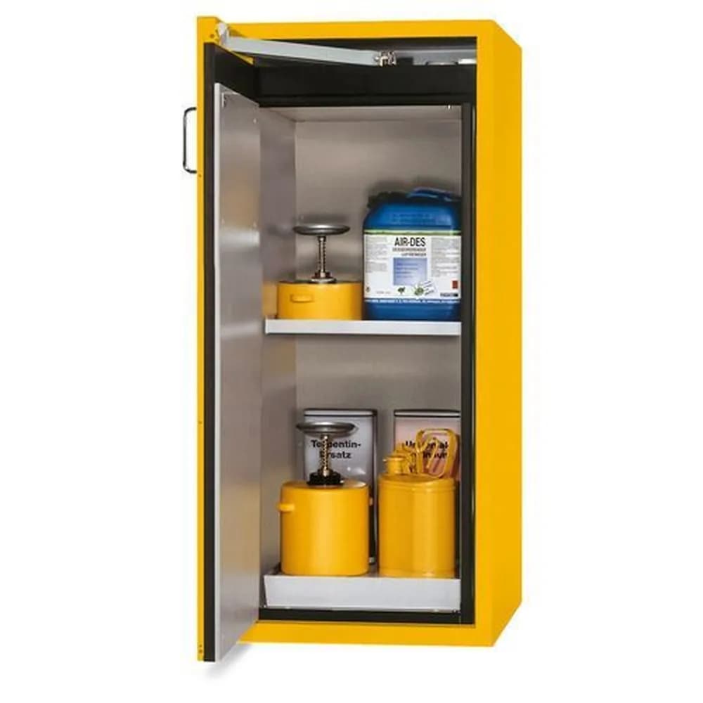 asecos® - asecos Feuerbeständiger Gefahrstoffschrank G 600-F, mit 1 Einlegeboden, Türanschlag rechts, gelb