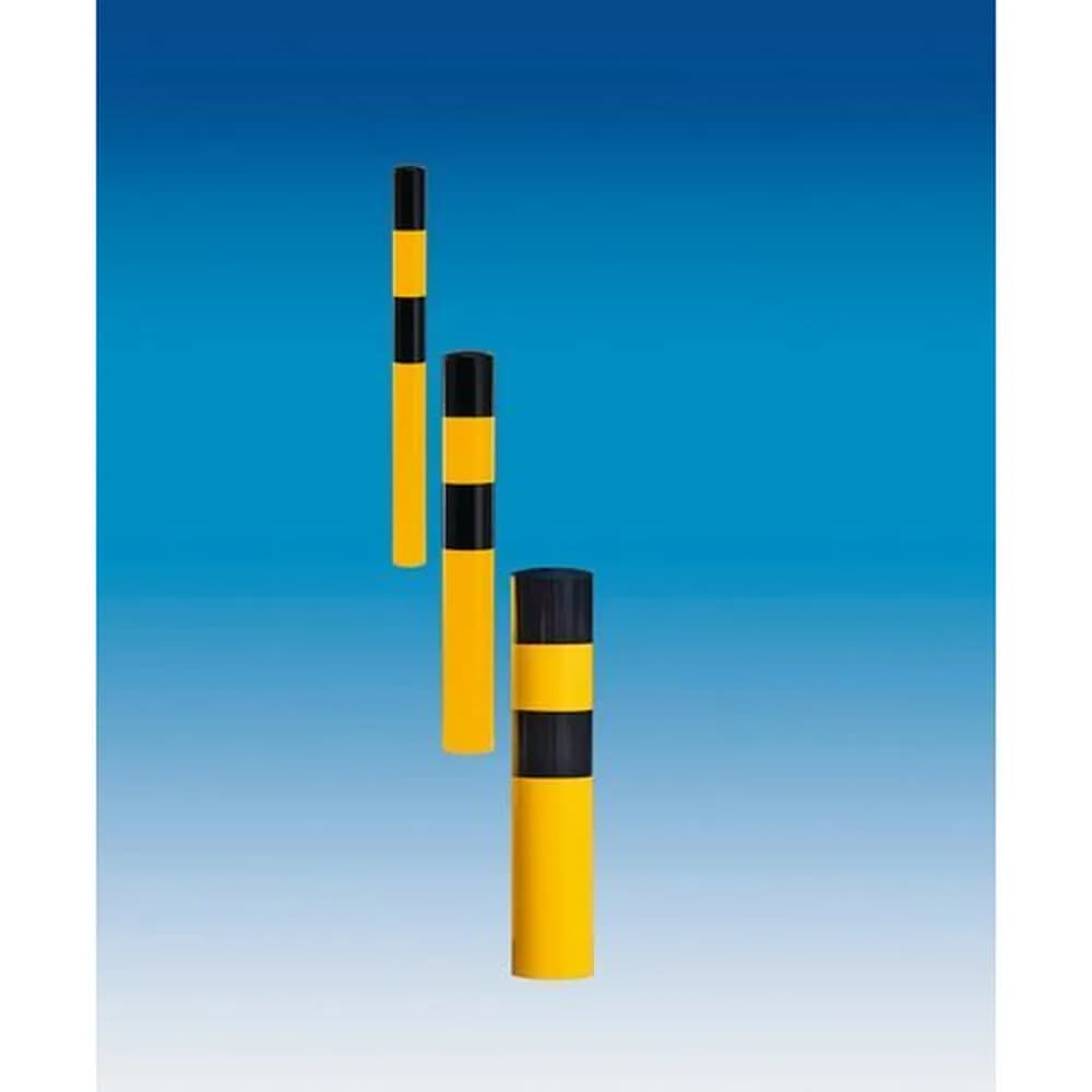 Moravia - Rammschutz-Poller XL zum Einbetonieren, feuerverzinkt, gelb/schwarz, Ø 194 mm, 1600 mm
