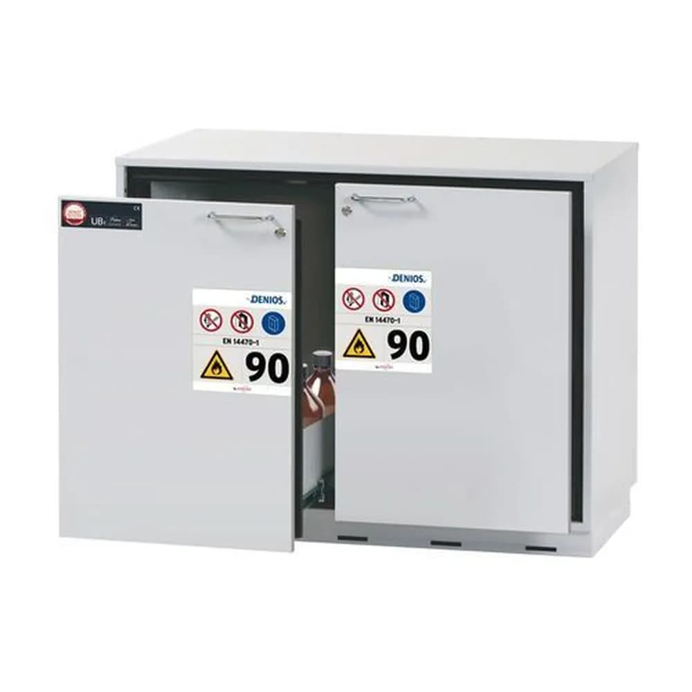 asecos® - Feuerbeständiger Unterbauschrank, grau_GU 110_2, Höhe 800mm