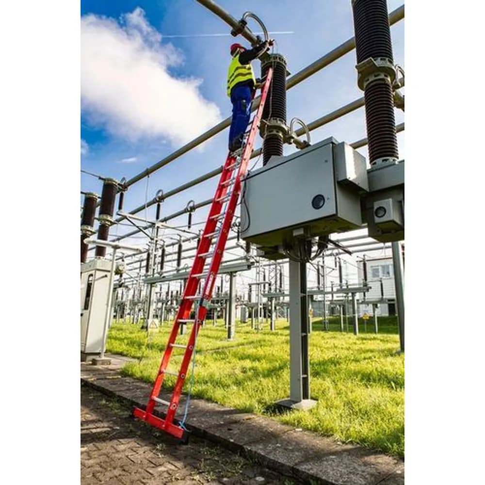 KRAUSE® - Kunststoff-Schiebe-SeilzugLeiter, mit glasfaserverstärkten GFK-Holmen, 2 x 10 Sprossen