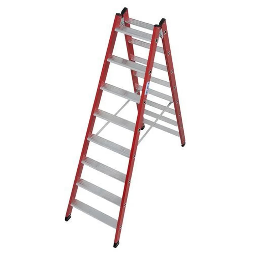 KRAUSE® - Kunststoff-Stufen-Doppelleiter, aus glasfaserverstärktem GFK, 2 x 8 Stufen