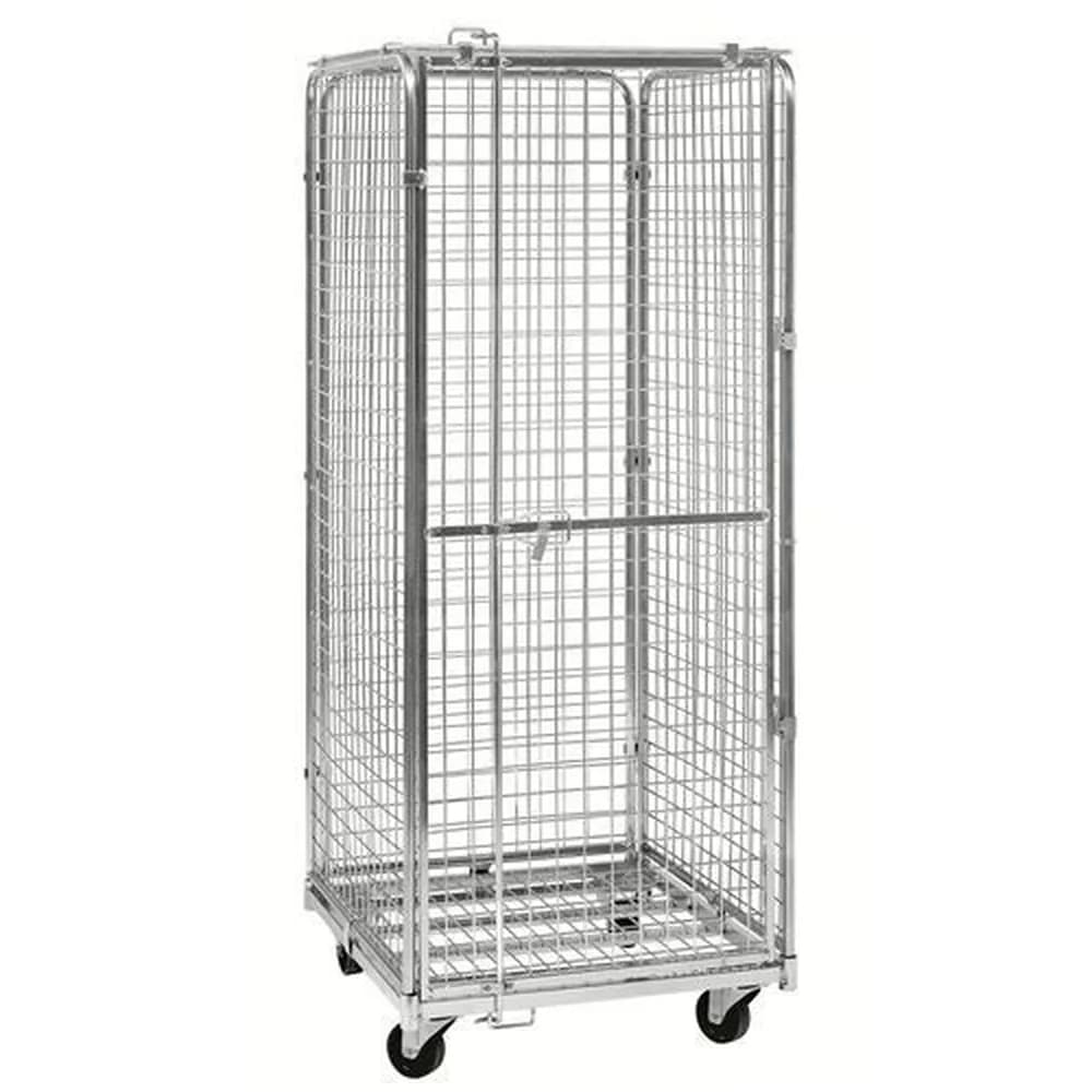 Kongamek - Rollbehälter KM Antidiebstahl, 5-seitig mit 1 Tür, LxBxH 720 x 830 x 1840 mm, Stopp