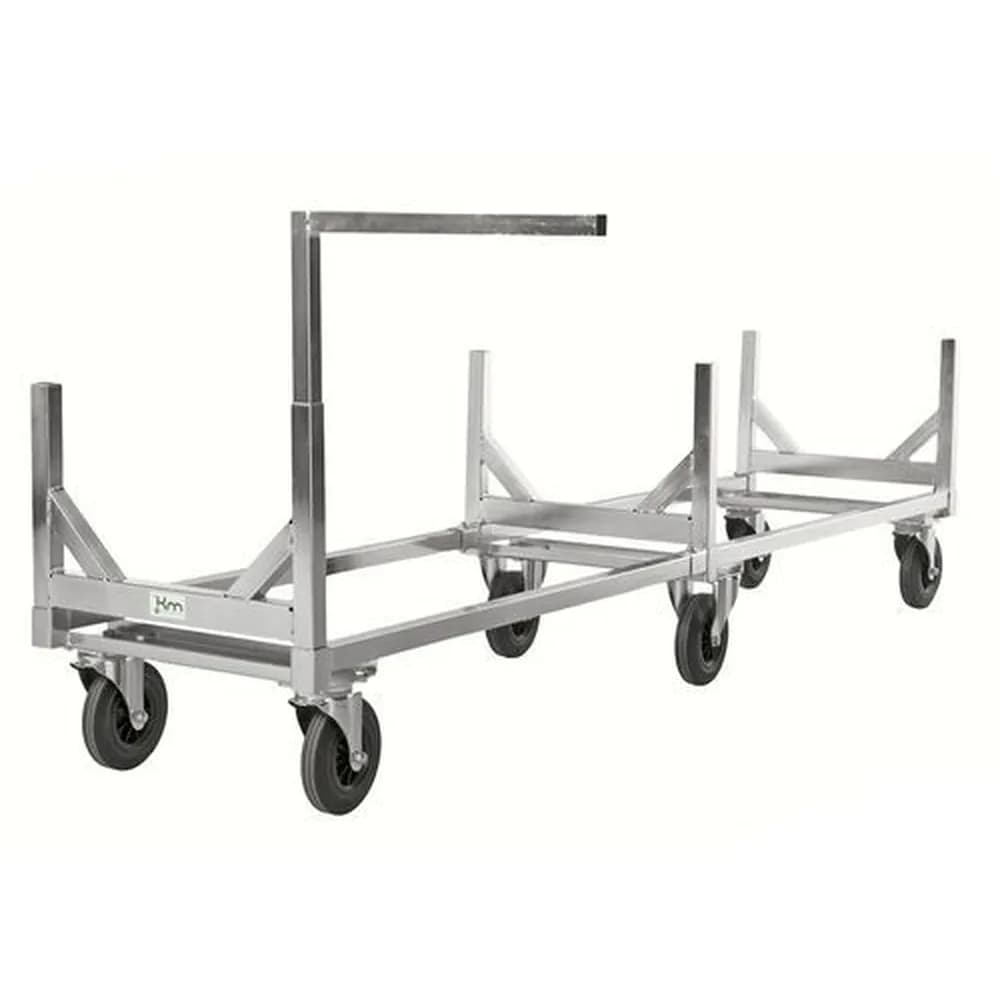 Kongamek - Langgutwagen KM mit Deichsel, verzinkt, TK 800 kg, 2 Bock- und 4 Lenkrollen