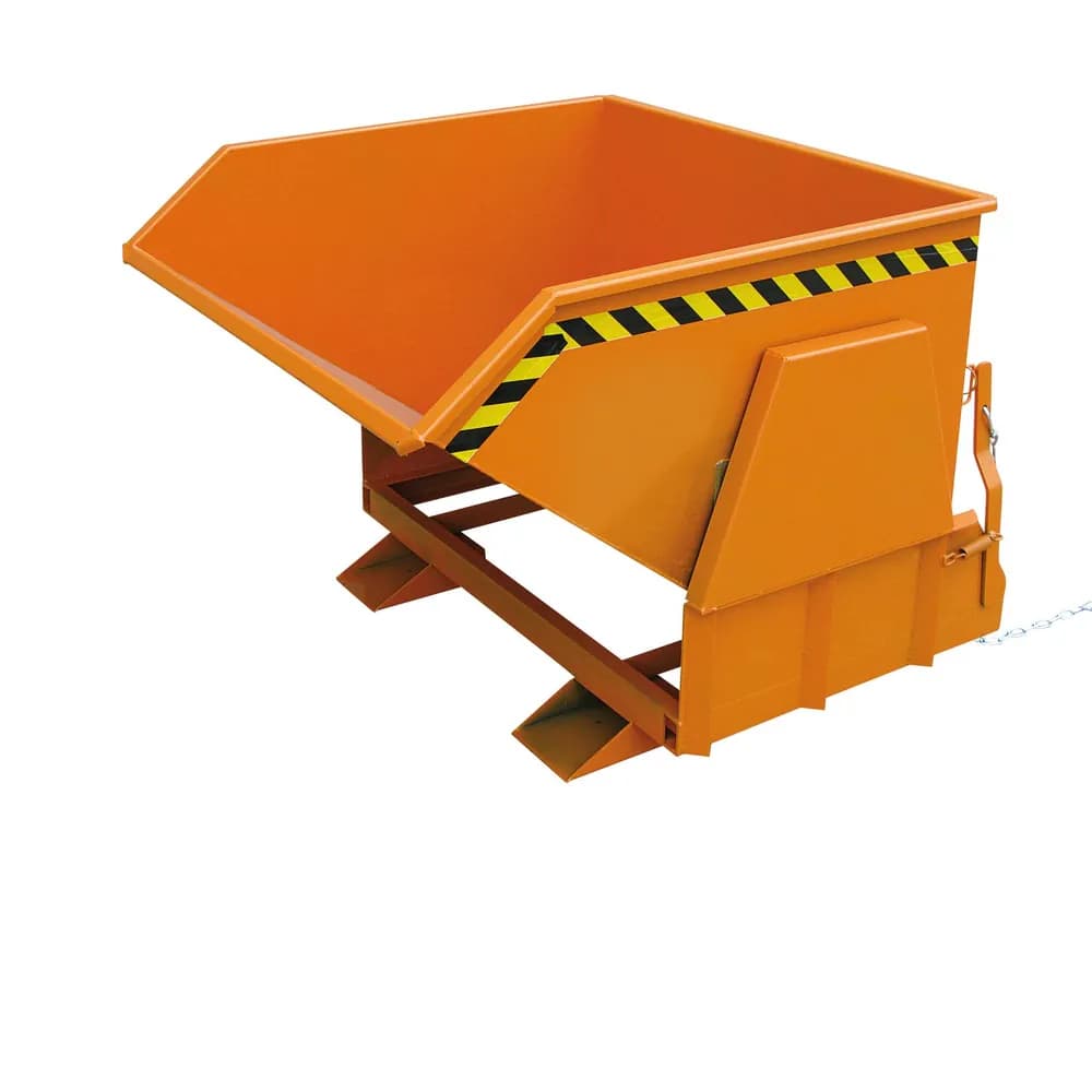 Eichinger® - Kippbehälter mit geschützten Abrollkufen, 3500 kg, 2000 Liter, reinorange