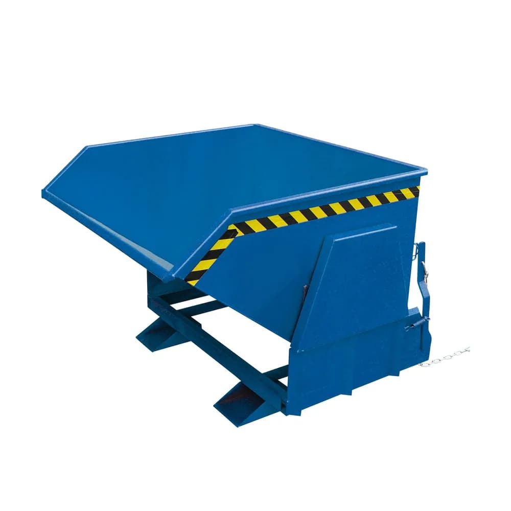 Eichinger® - Kippbehälter mit geschützten Abrollkufen, 3500 kg, 2000 Liter, enzianblau