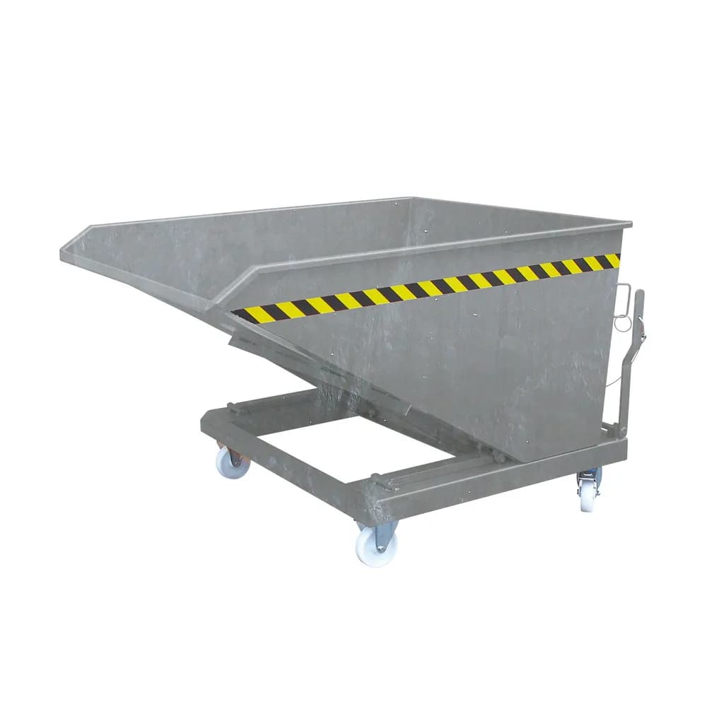 Eichinger® - Kippbehälter in niedriger Bauhöhe, 1000 kg, 300 Liter, feuerverzinkt
