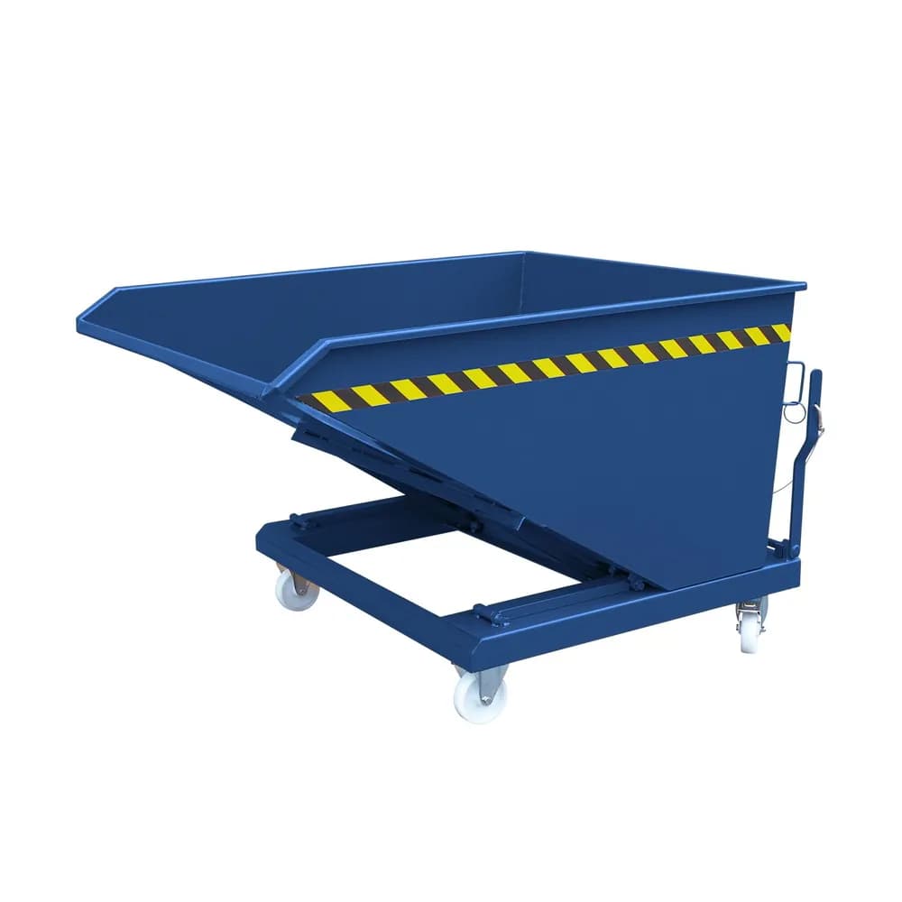 Eichinger® - Kippbehälter in niedriger Bauhöhe, 1000 kg, 1000 Liter, enzianblau